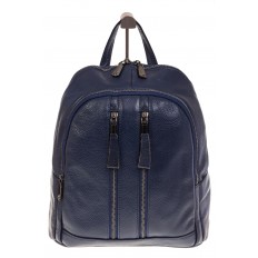 На фото 2 - Кожаный рюкзак синего цвета для женщин 7112