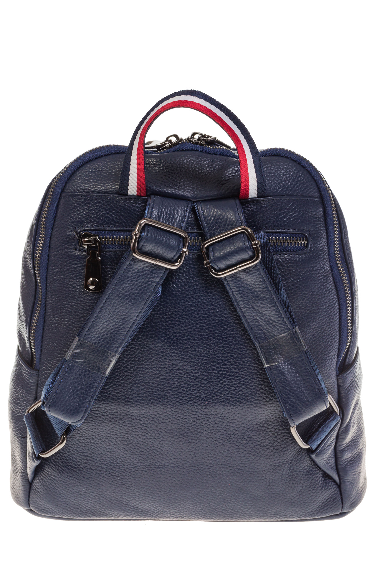 На фото 3 - Кожаный рюкзак синего цвета для женщин 7112