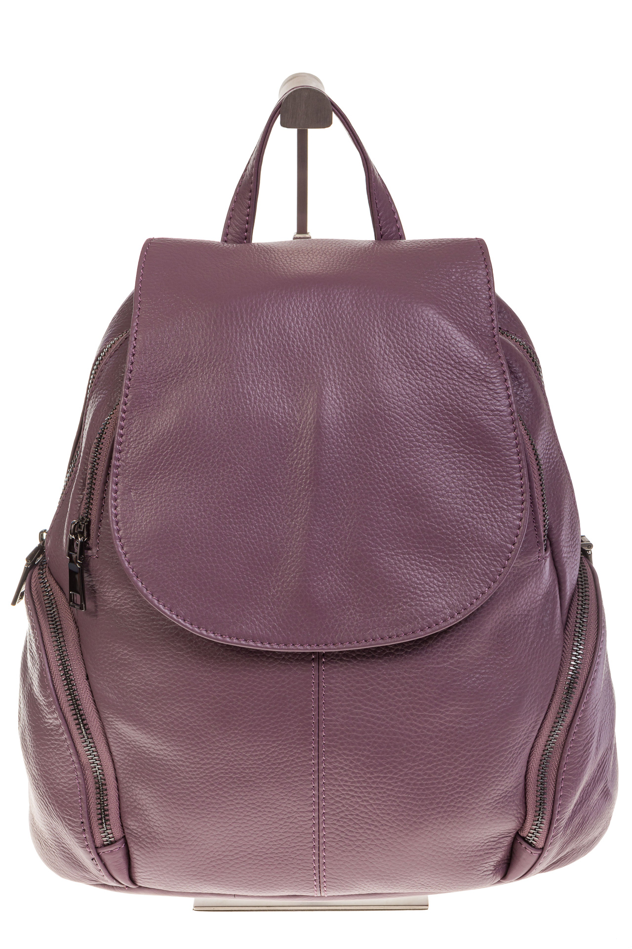 На фото 2 - Женский рюкзак из натуральной кожи для города, цвет пудра 7113