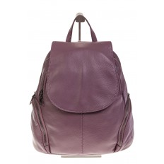 На фото 2 - Женский рюкзак из натуральной кожи для города, цвет пудра 7113