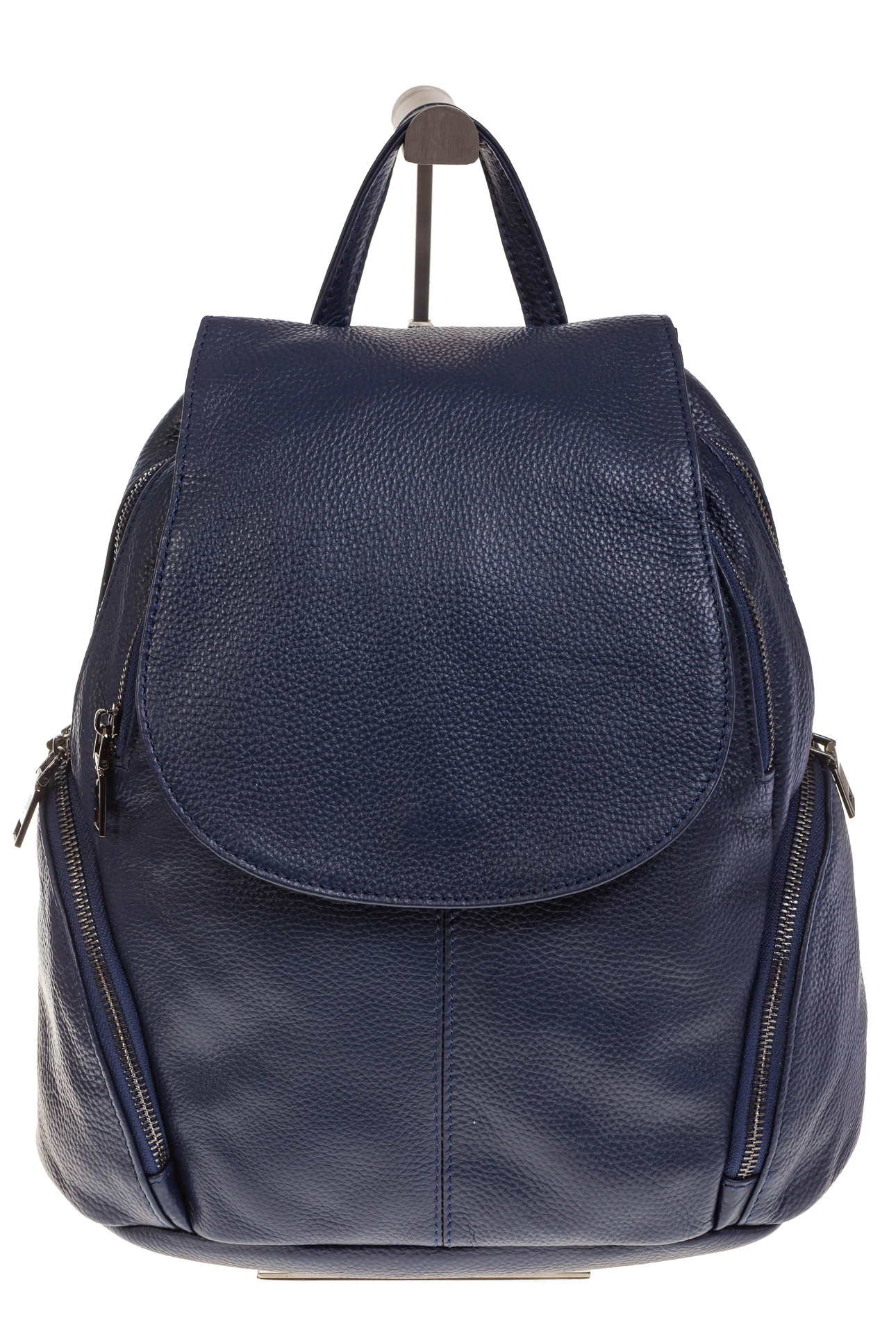 На фото 2 - Синий женский рюкзак из натуральной кожи для города 7113