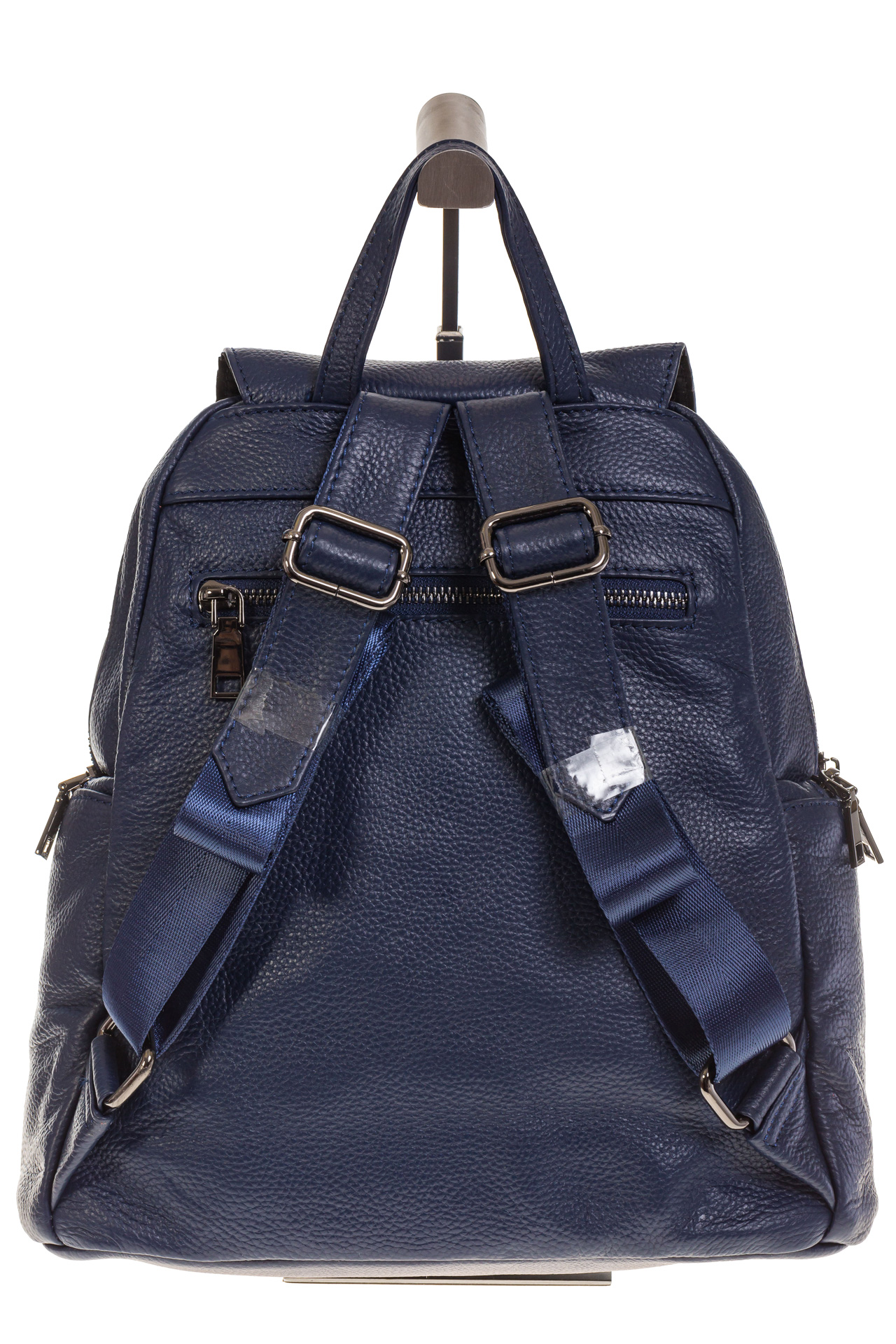 На фото 3 - Синий женский рюкзак из натуральной кожи для города 7113