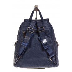 На фото 3 - Синий женский рюкзак из натуральной кожи для города 7113
