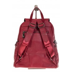 На фото 3 - Красный женский рюкзак из натуральной кожи для города 7113