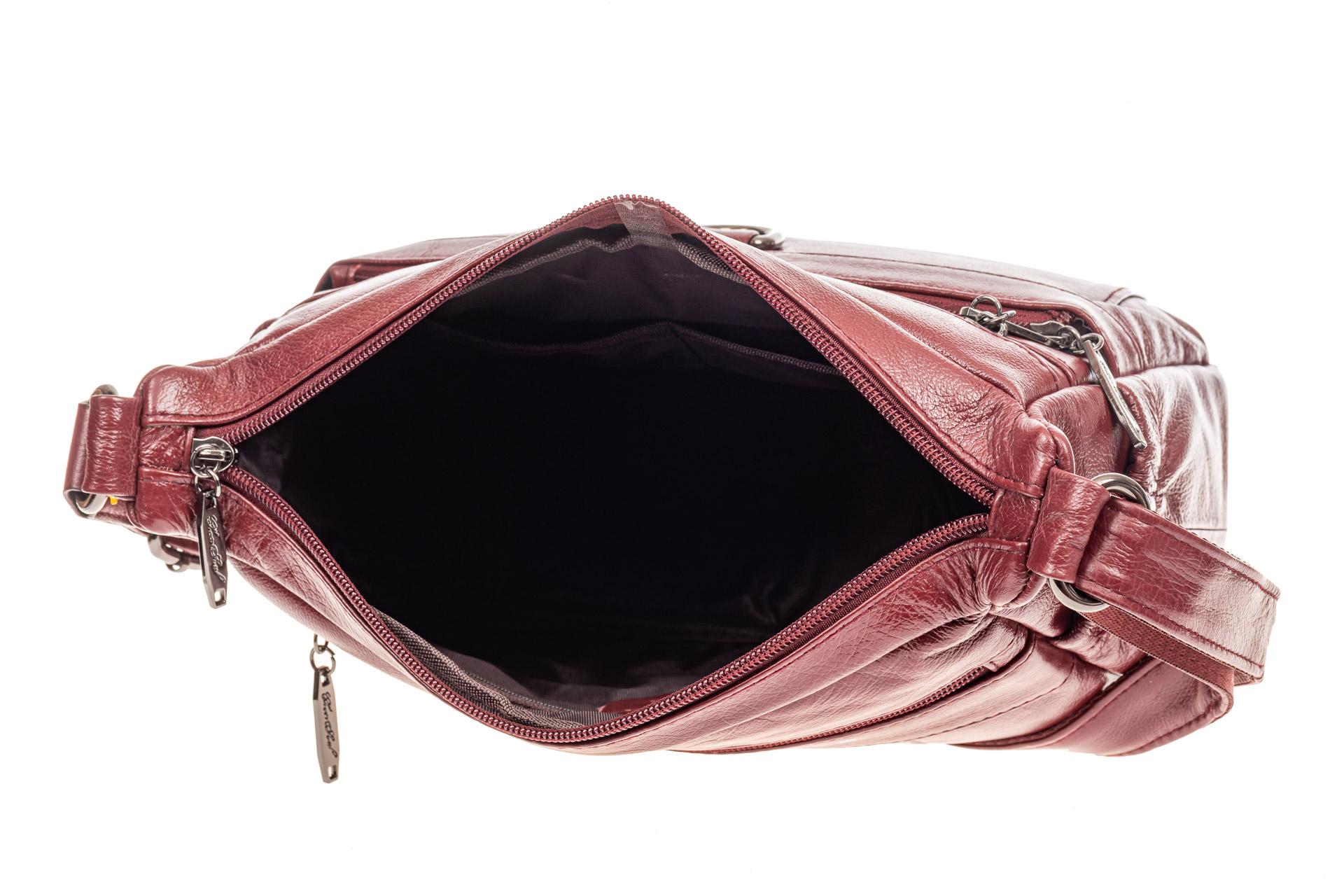 На фото 4 - Женская сумка из натуральной кожи под документы, цвет черный