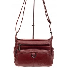На фото 2 - Женская сумка из натуральной кожи под документы, цвет бордо