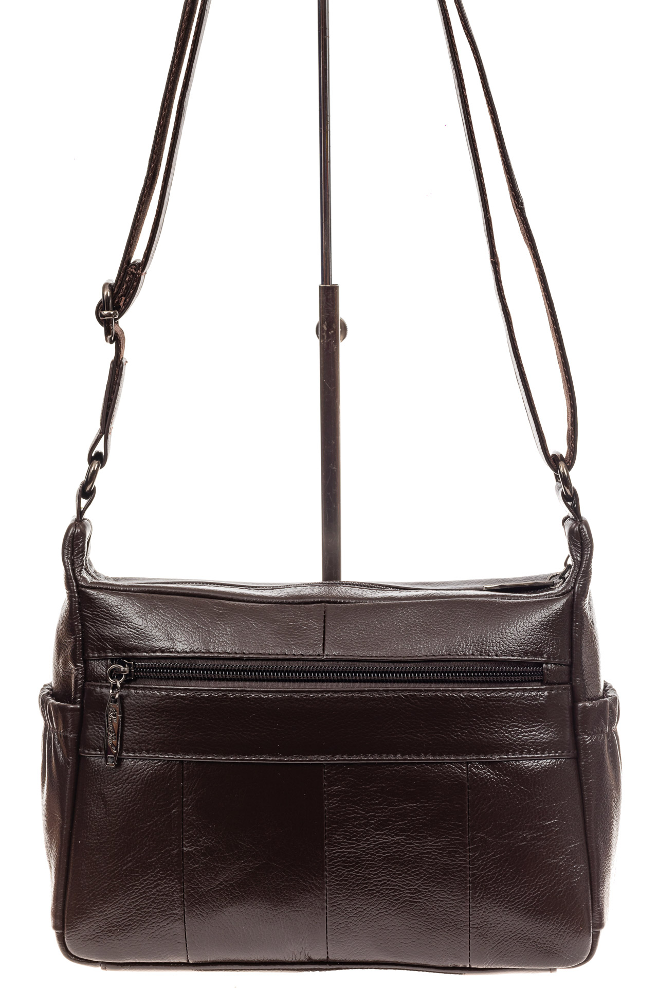 На фото 3 - Женская сумка из натуральной кожи под документы, цвет коричневый