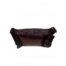 На фото 3 - Мужская сумка на пояс из натуральной кожи цвет коричневый