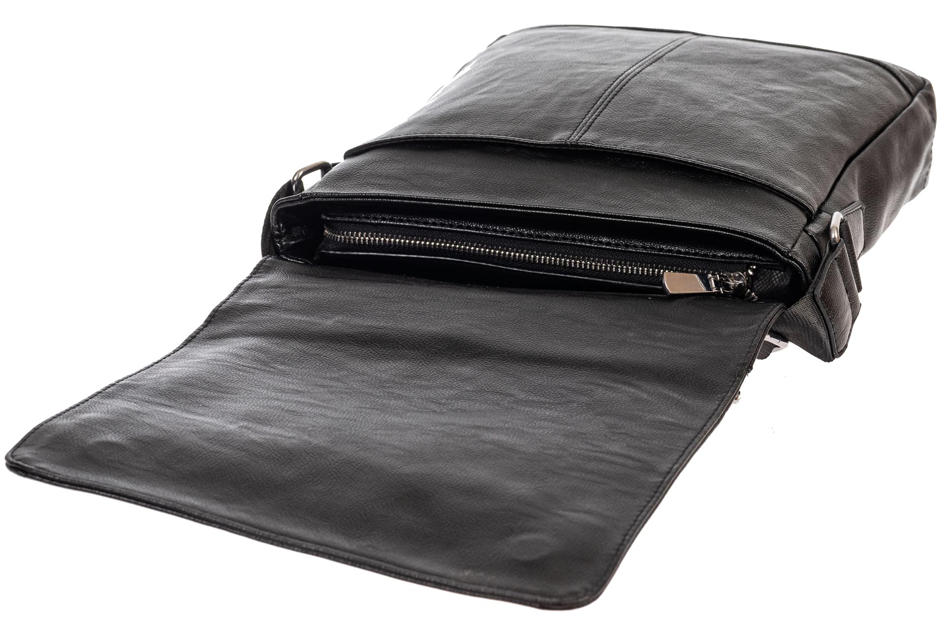 На фото 4 - Мужская сумка-планшет из экокожи, цвет чёрный