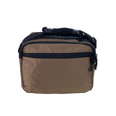 На фото 2 - Мужская сумка из водонепромокаемой ткани, цвет коричневый