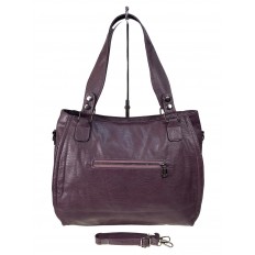 На фото 2 - Женская сумка из искусственной кожи цвет фиолетовый