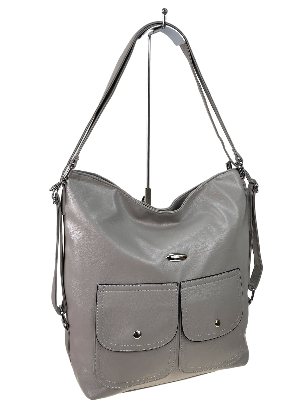 Женская сумка из искусственной кожи, цвет серый