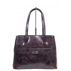 На фото 2 - Женская сумка тоут из искусственной кожи, цвет  фиолетовый