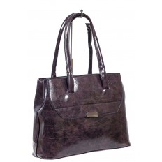 На фото 3 - Женская сумка тоут из искусственной кожи, цвет  фиолетовый