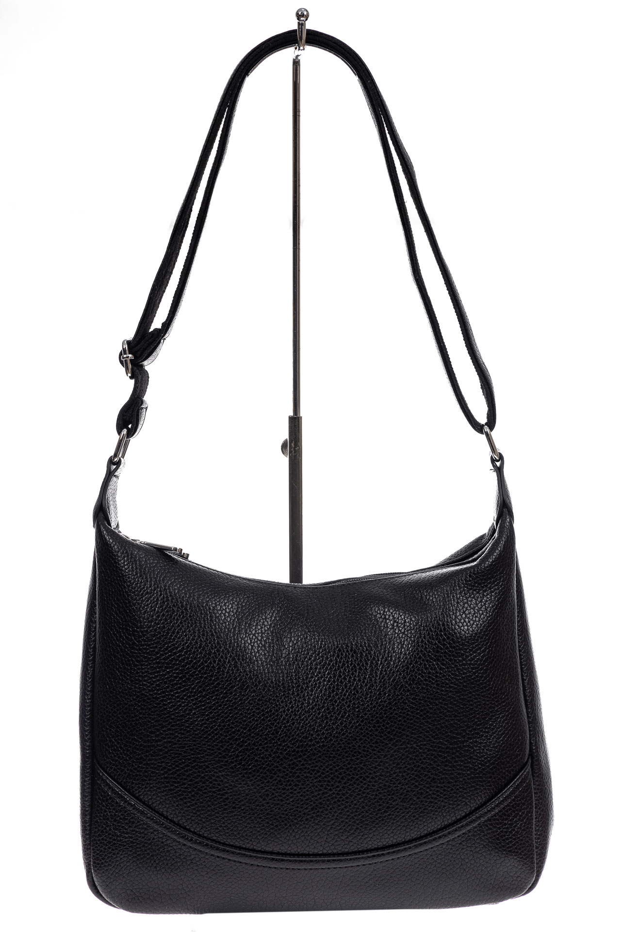 На фото 2 - Женская сумка из искусственной кожи, цвет черный