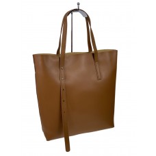На фото 1 - Женская сумка из натуральной кожи, цвет коричневый 