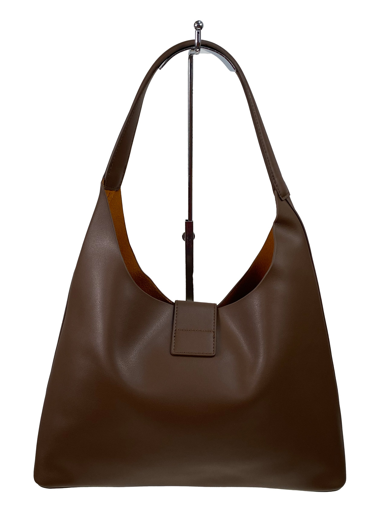 На фото 2 - Женская сумка шоппер из натуральной кожи, цвет шоколад