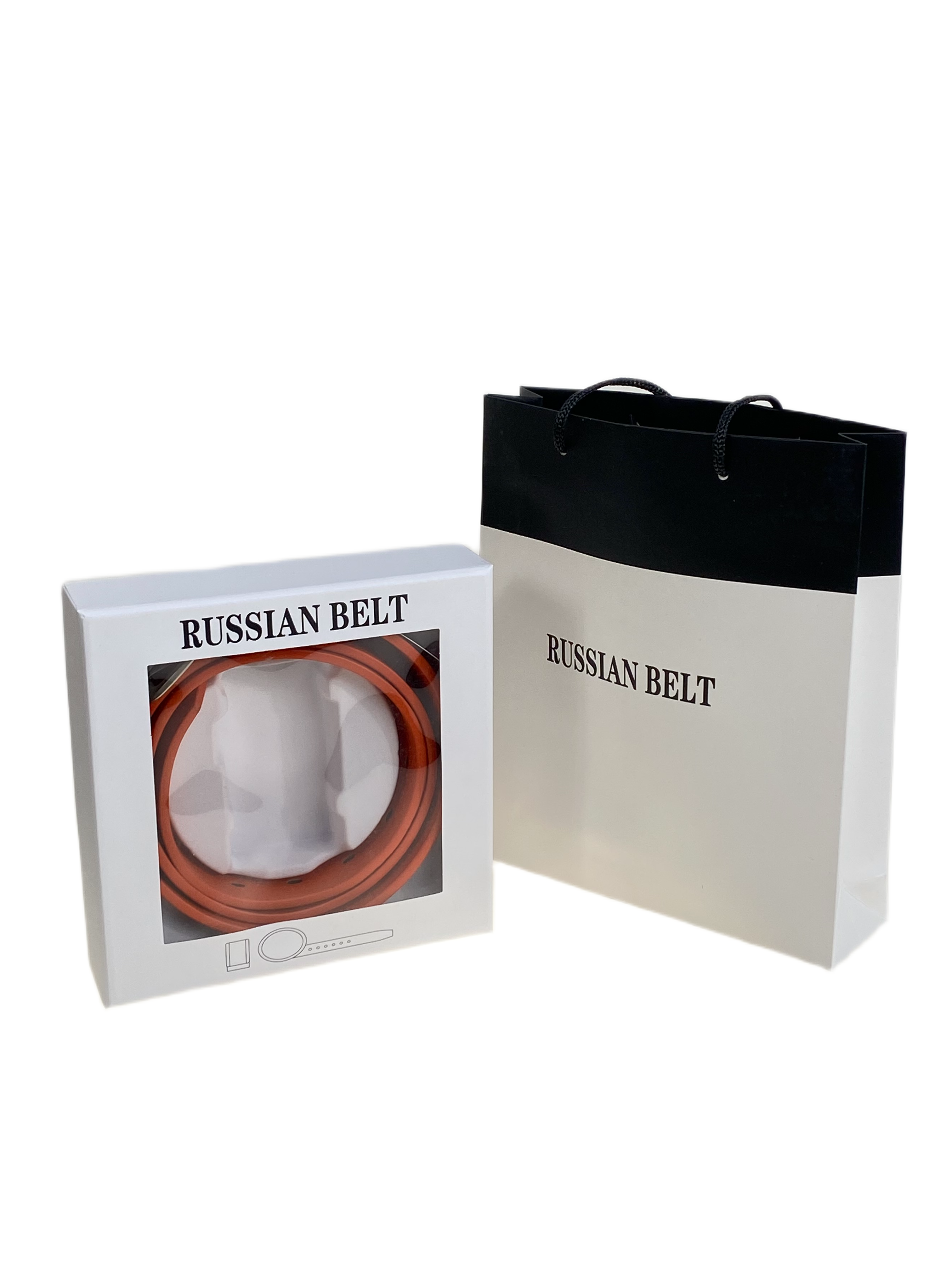 На фото 1 - Подарочная коробка под ремень  с пакетом 