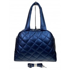 На фото 2 - Стильная женская сумка из искусственной кожи, цвет синий
