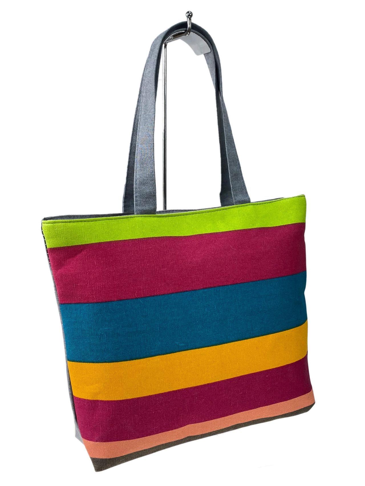 На фото 2 - Женская сумка шоппер из текстиля, мультицвет