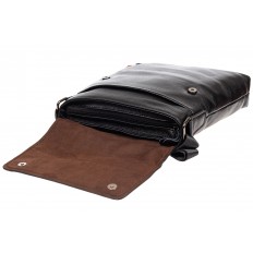 На фото 4 - Мужская сумка-планшет из натуральной кожи, цвет черный