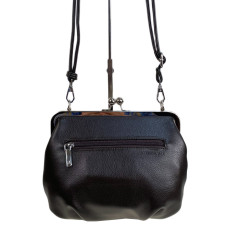 На фото 2 - Женская сумка из искусственной кожи и замши, цвет шоколад