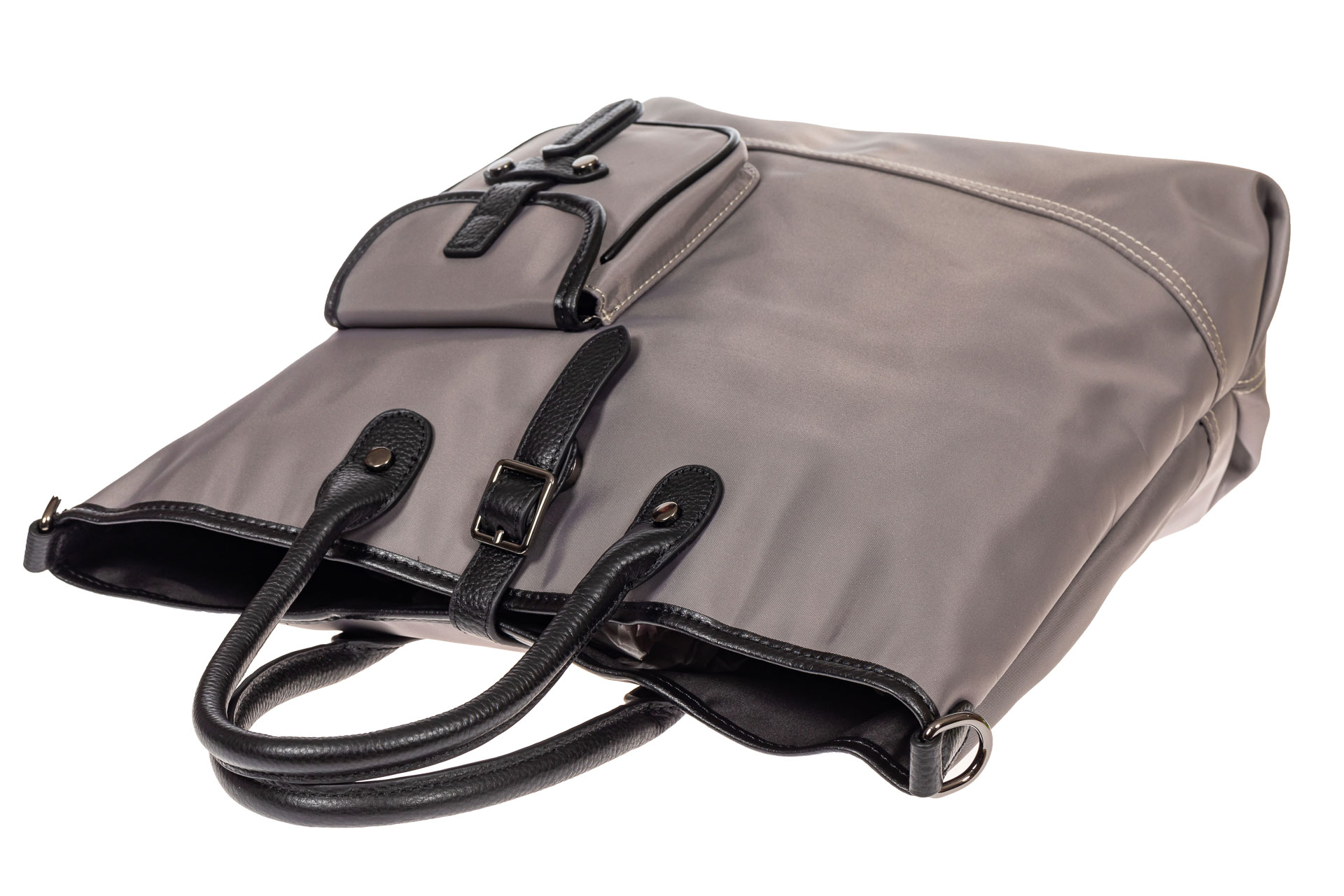На фото 4 - Текстильная женская сумка тоут, цвет серый