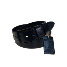 На фото 1 - Ремень мужской из натуральной кожи, цвет черный На фото 1 - Ремень мужской из натуральной кожи, цвет черный