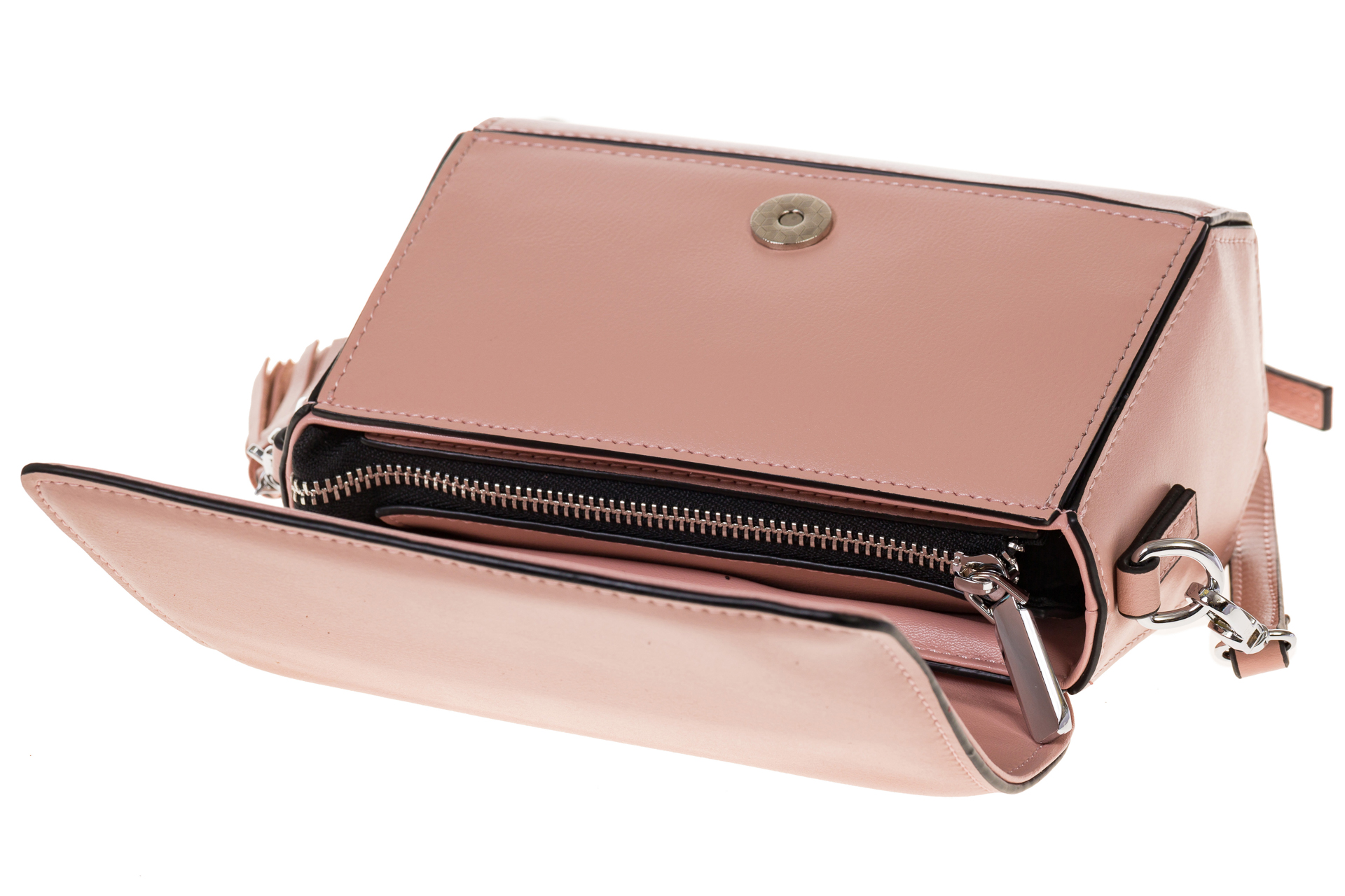 На фото 4 - Маленькая сумочка из натуральной кожи розового цвета 8002MK5