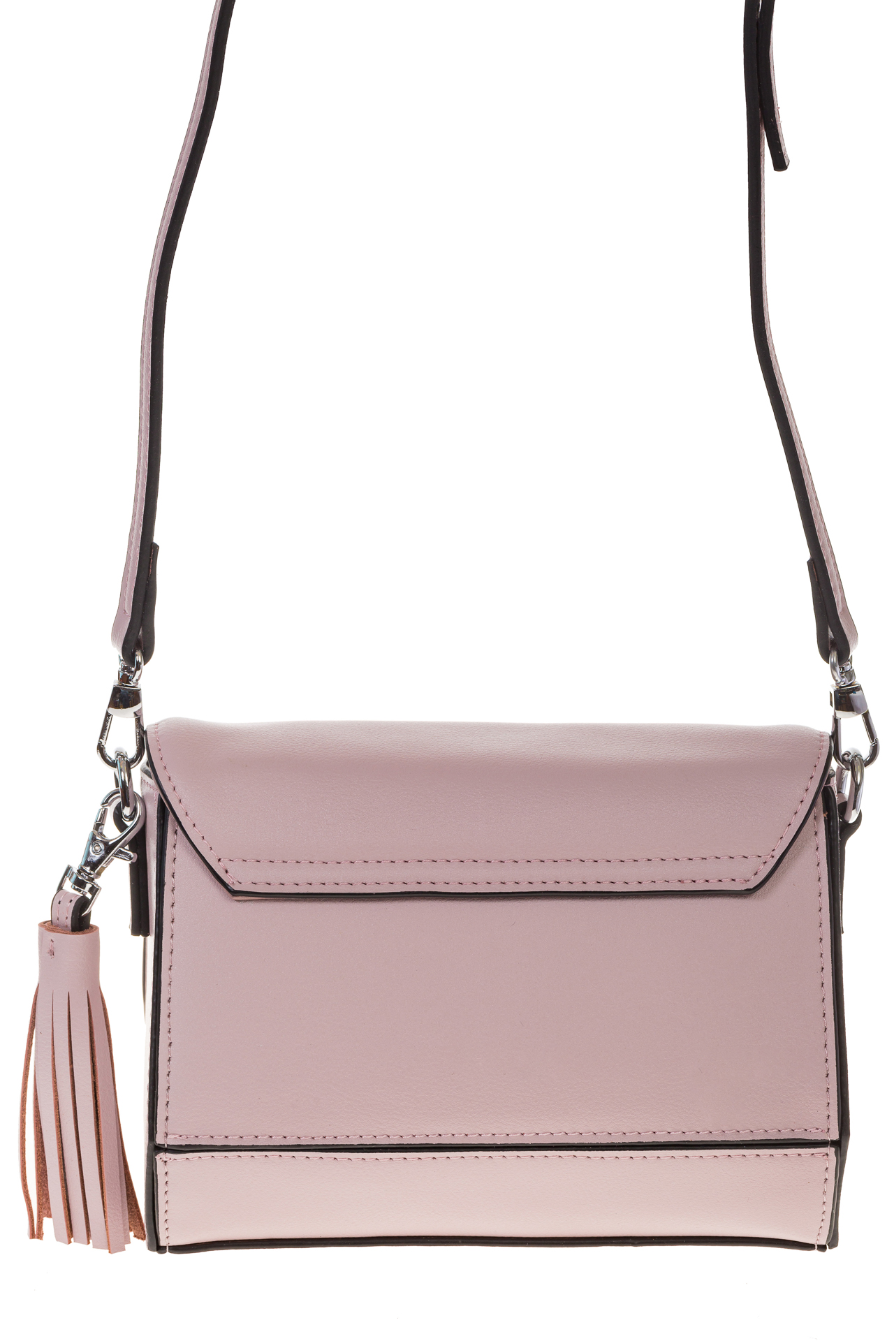 На фото 3 - Маленькая сумочка из натуральной кожи светло-розового цвета 8002MK5
