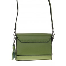 На фото 3 - Маленькая сумочка из натуральной кожи зеленого цвета 8002MK5