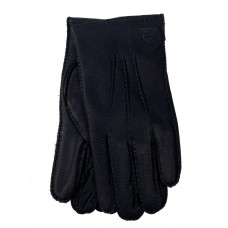 На фото 1 -  Мужские перчатки из натуральной кожи оленя, цвет чёрный