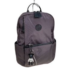 На фото 1 - Женский рюкзак из текстиля, цвет серо-фиолетовый