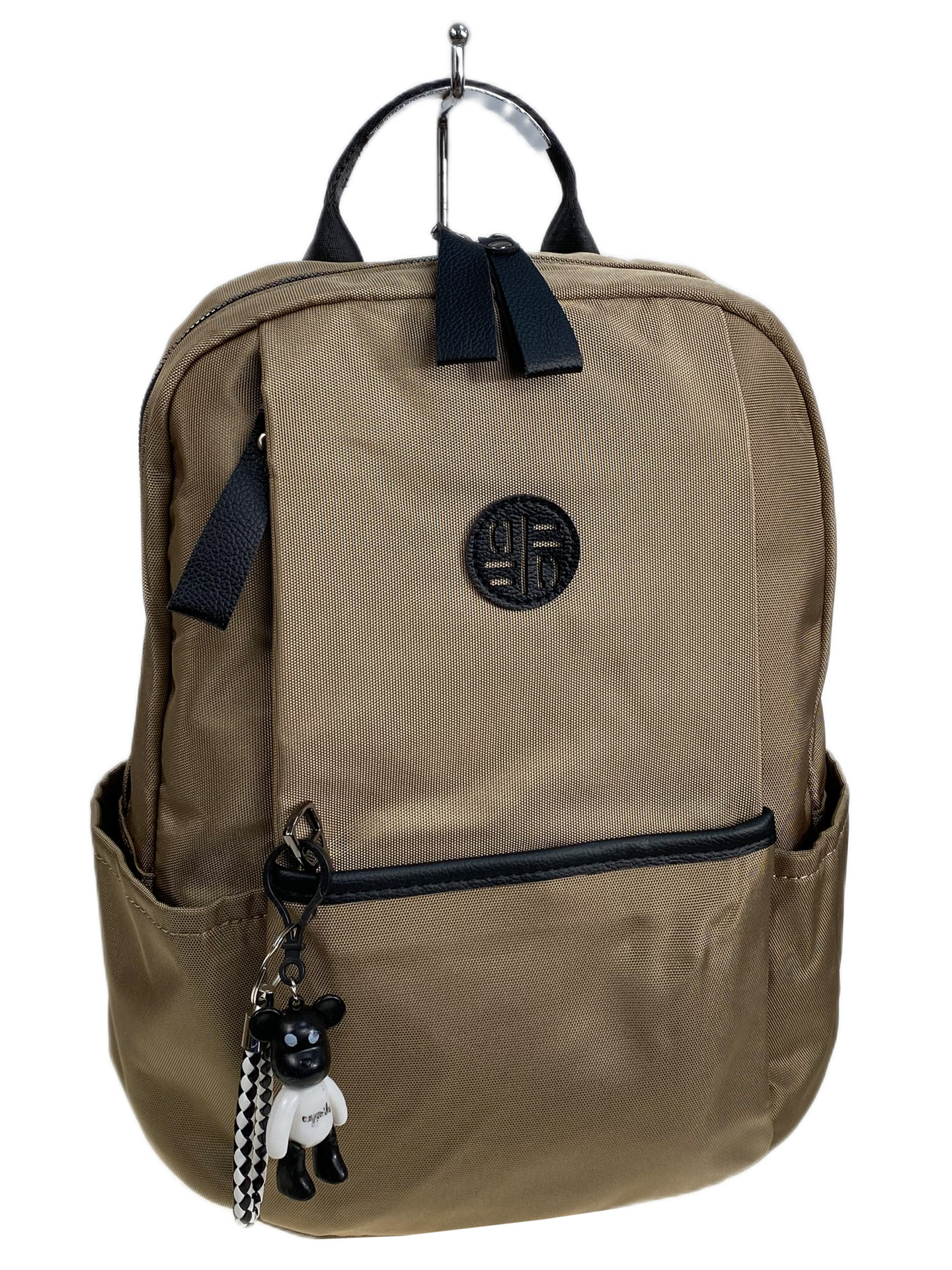 На фото 1 - Женский рюкзак из текстиля, цвет коричневый