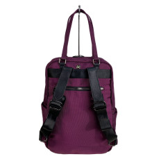 На фото 2 - Женская сумка - рюкзак из текстиля, цвет фиолетовый