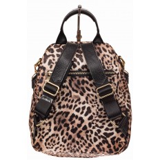 На фото 2 - Женский рюкзак из искусственной кожи, леопардовый принт