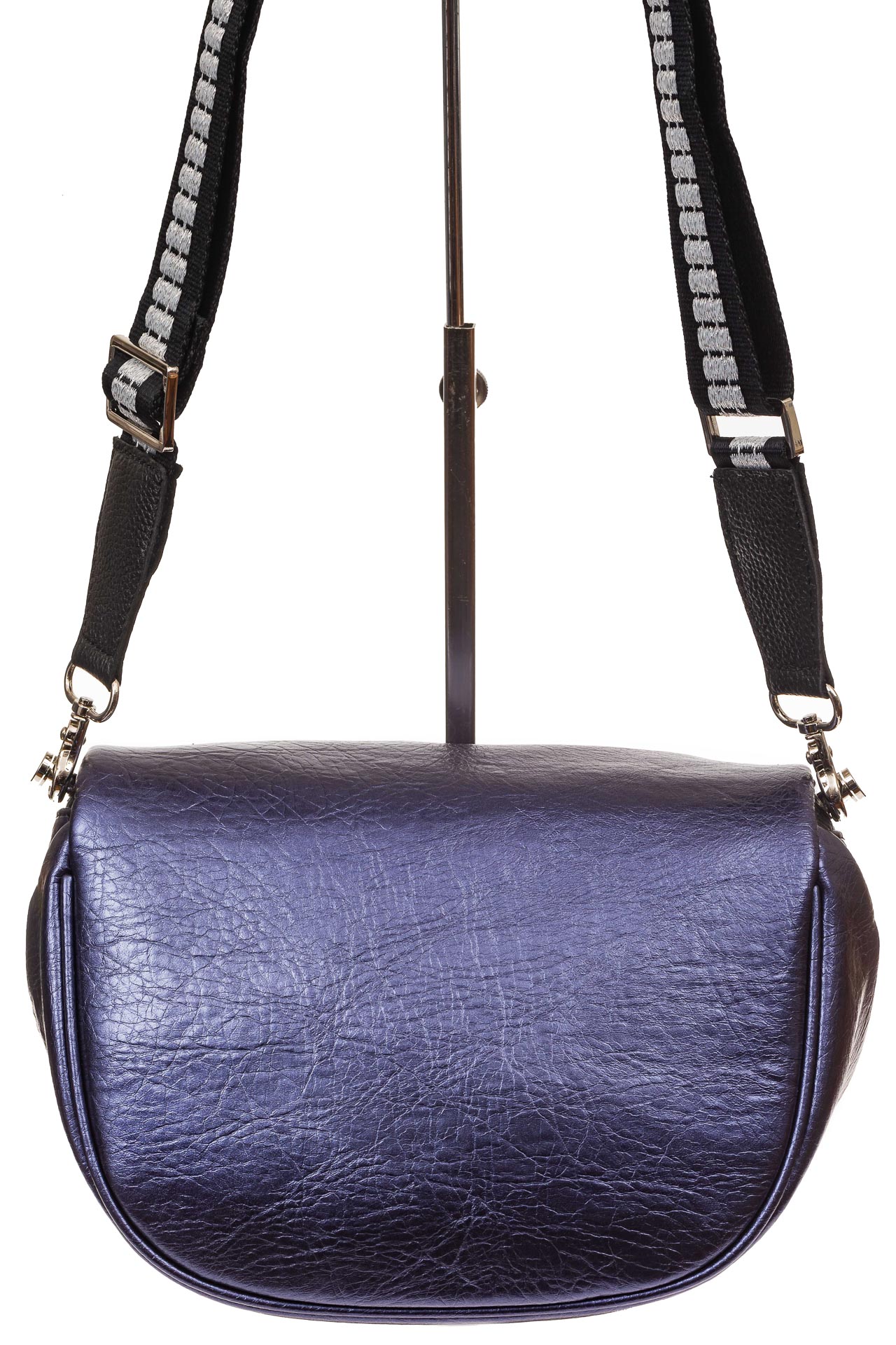 На фото 2 - Сумка Saddle bag из искусственной кожи, цвет синий