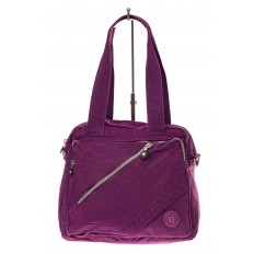 На фото 2 - Тканевая сумка-рюкзак, цвет фиолетовый