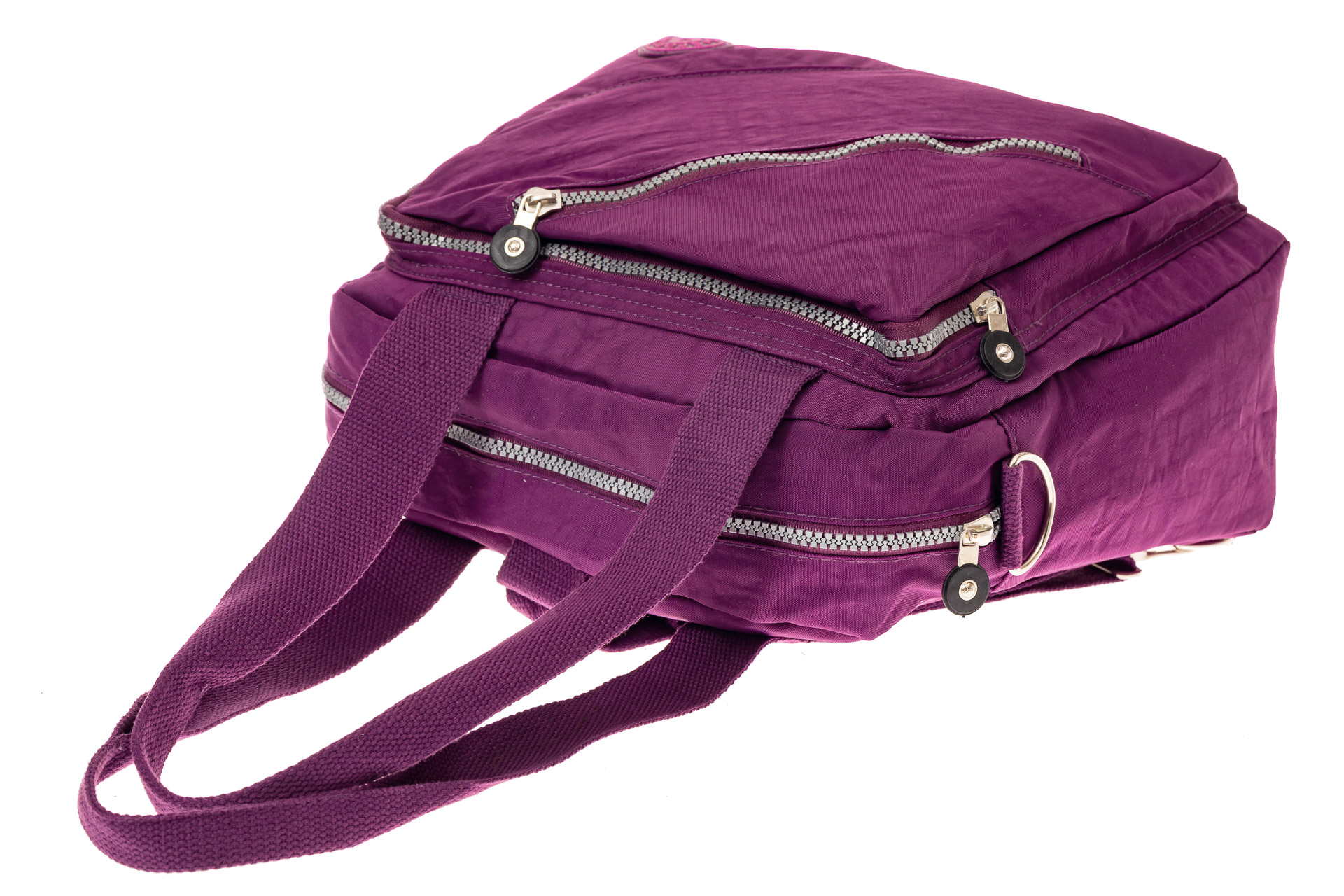 На фото 4 - Тканевая сумка-рюкзак, цвет фиолетовый