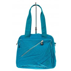 На фото 2 - Тканевая сумка-рюкзак, цвет голубой