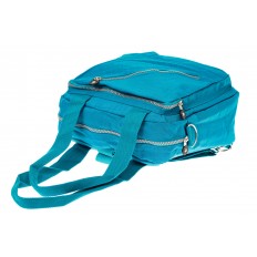 На фото 4 - Тканевая сумка-рюкзак, цвет голубой