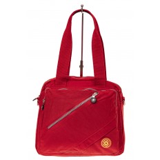 На фото 2 - Тканевая сумка-рюкзак, цвет красный