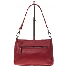 На фото 3 - Небольшая женская сумка из натуральной кожи, цвет бордо
