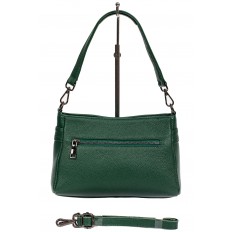 На фото 3 - Небольшая женская сумка из натуральной кожи, цвет зелёный