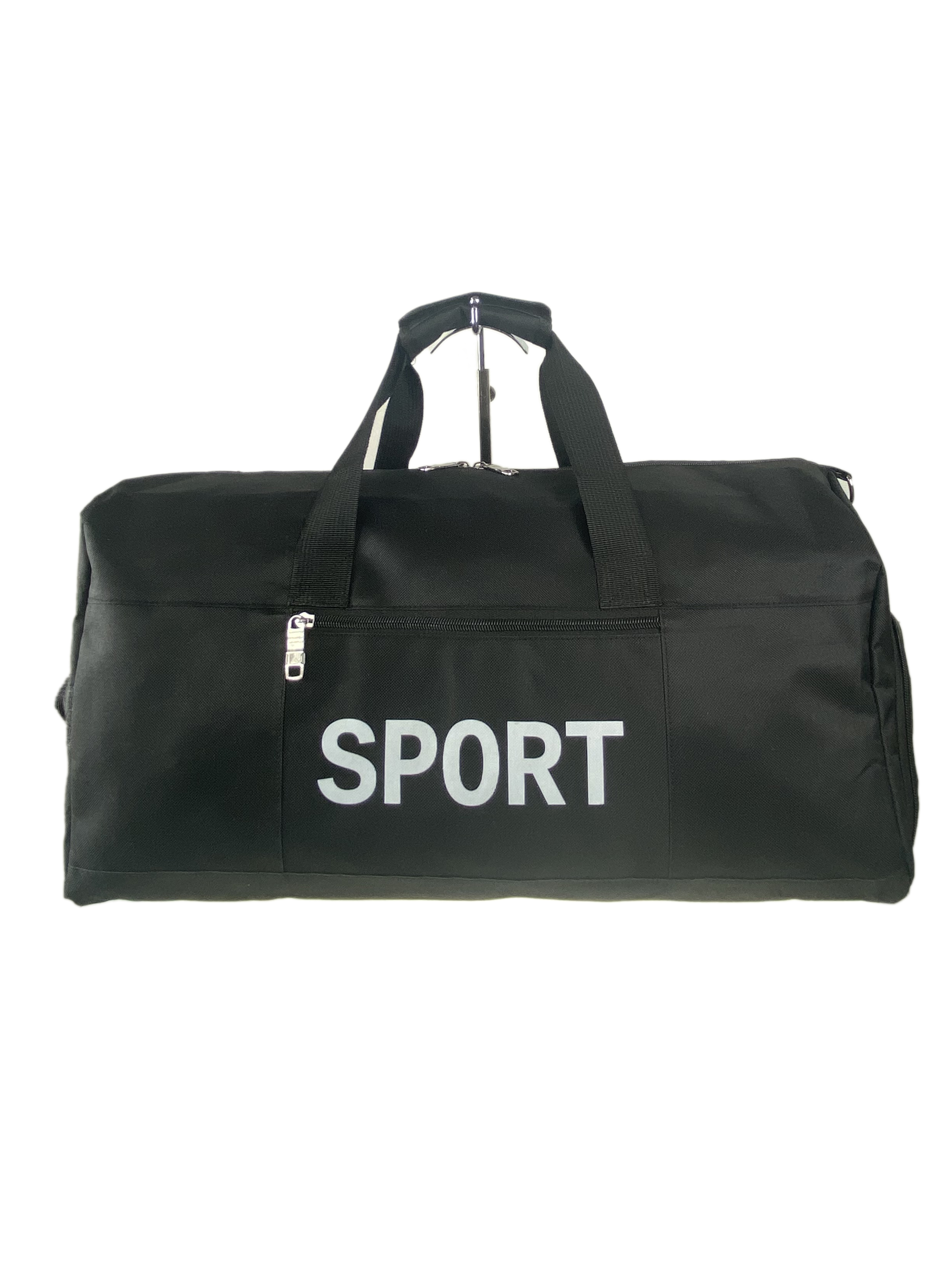 На фото 2 - Дорожно-спортивная сумка из текстиля, цвет  черный