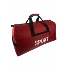 На фото 1 - Дорожно-спортивная сумка из текстиля, цвет красный