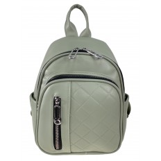 На фото 2 - Женская рюкзак  из искусственной кожи, цвет зеленый