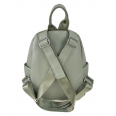 На фото 3 - Женская рюкзак  из искусственной кожи, цвет зеленый