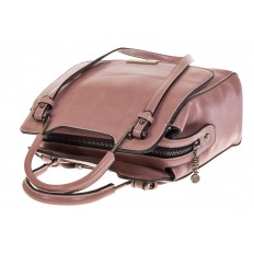 На фото 4 - Универсальная женская сумка из эко-кожи, цвет пудровый розовый