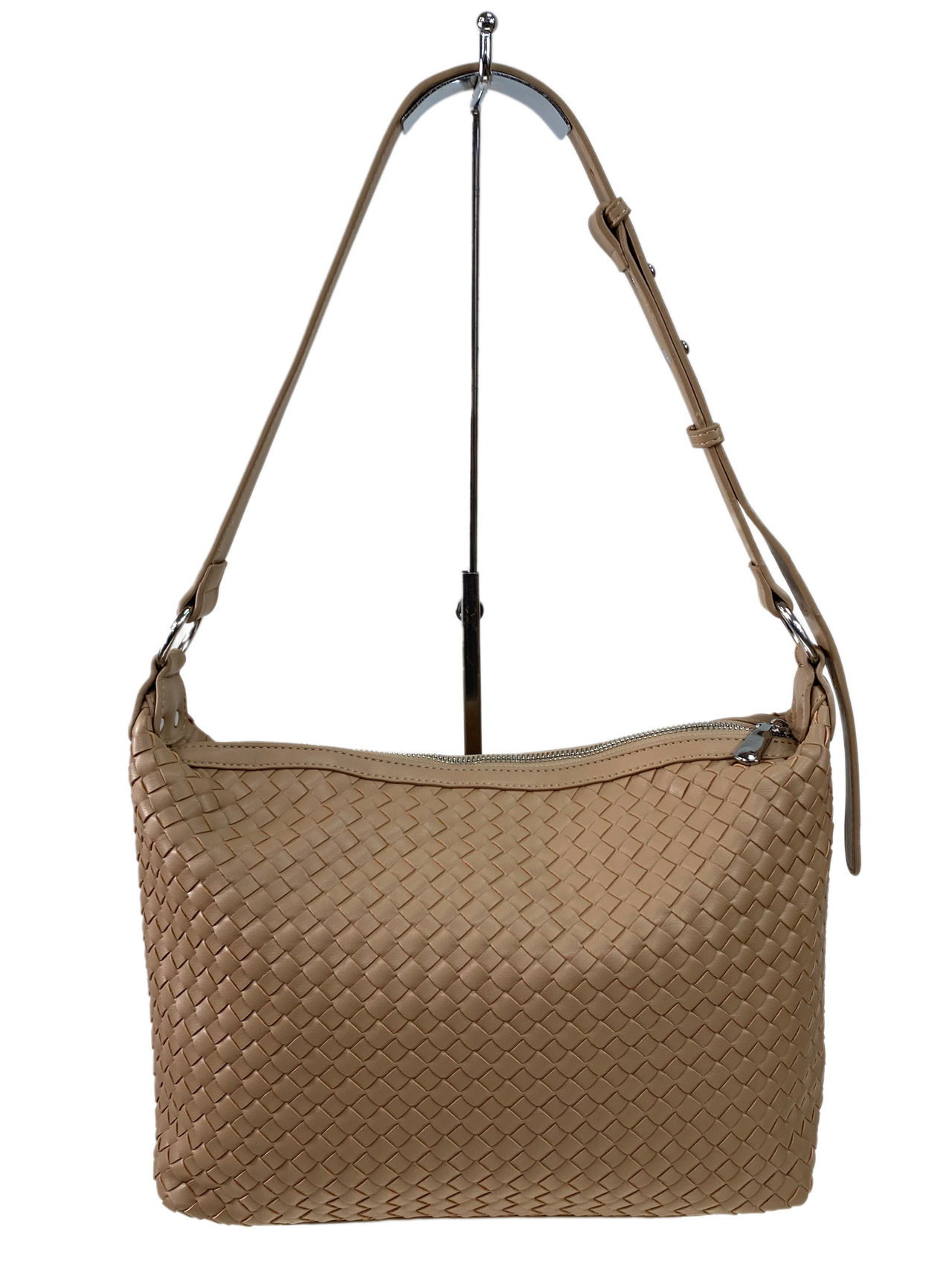 На фото 2 - Женская сумка  из искусственной кожи, цвет песочный
